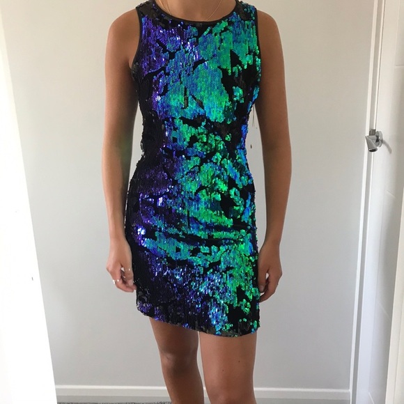 NWOT Forever 21 Contemporary Sequin Velvet Dress - Picture 6 of 8